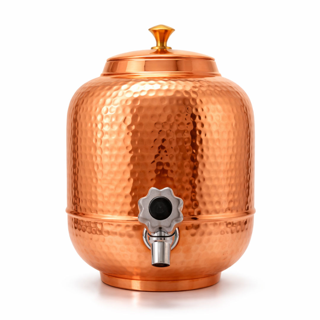 Copper Water Pot Hammered Design v4.0